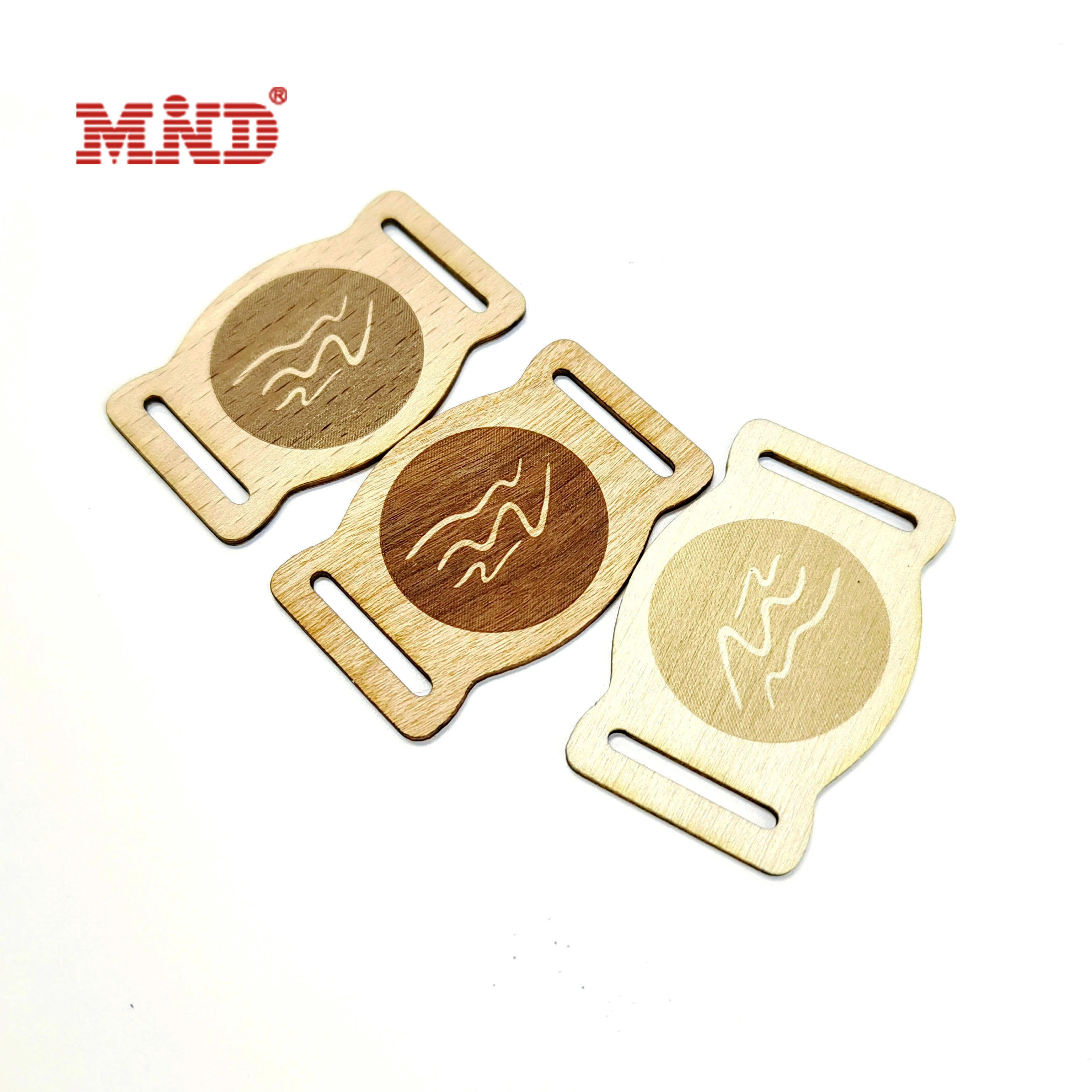 Customized ISO14443A 13.56mhz Wooden NFC Tag for rfid fabric wood wristband