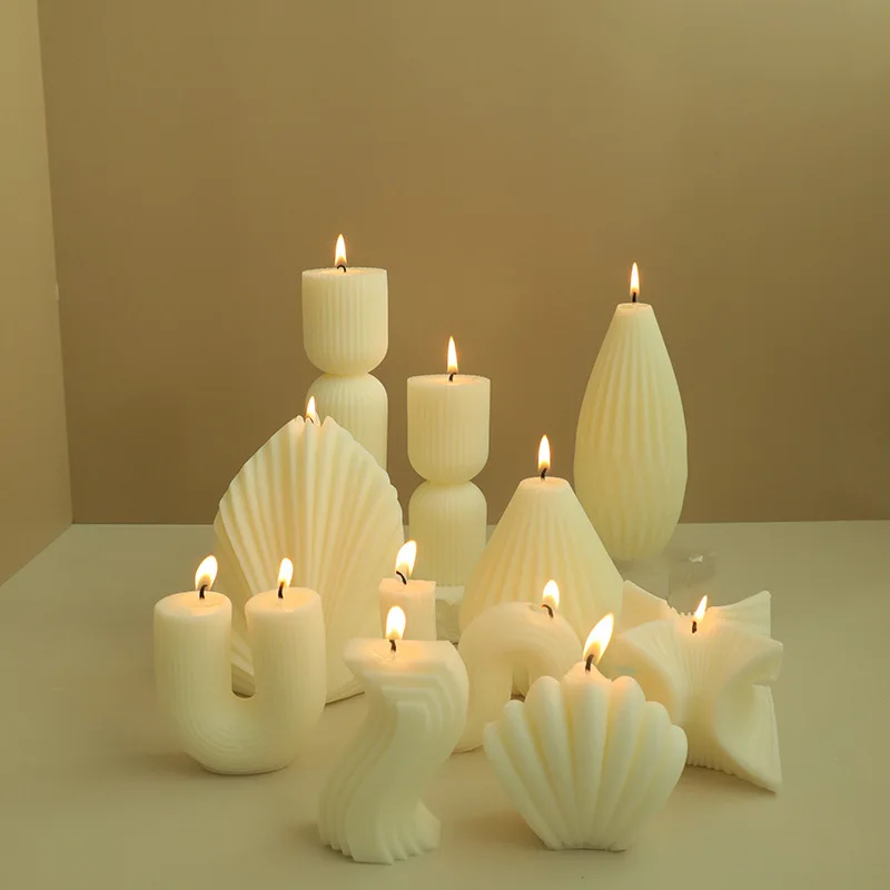 luxury soy wax handmade eco-friendly organic scented shape art candle
