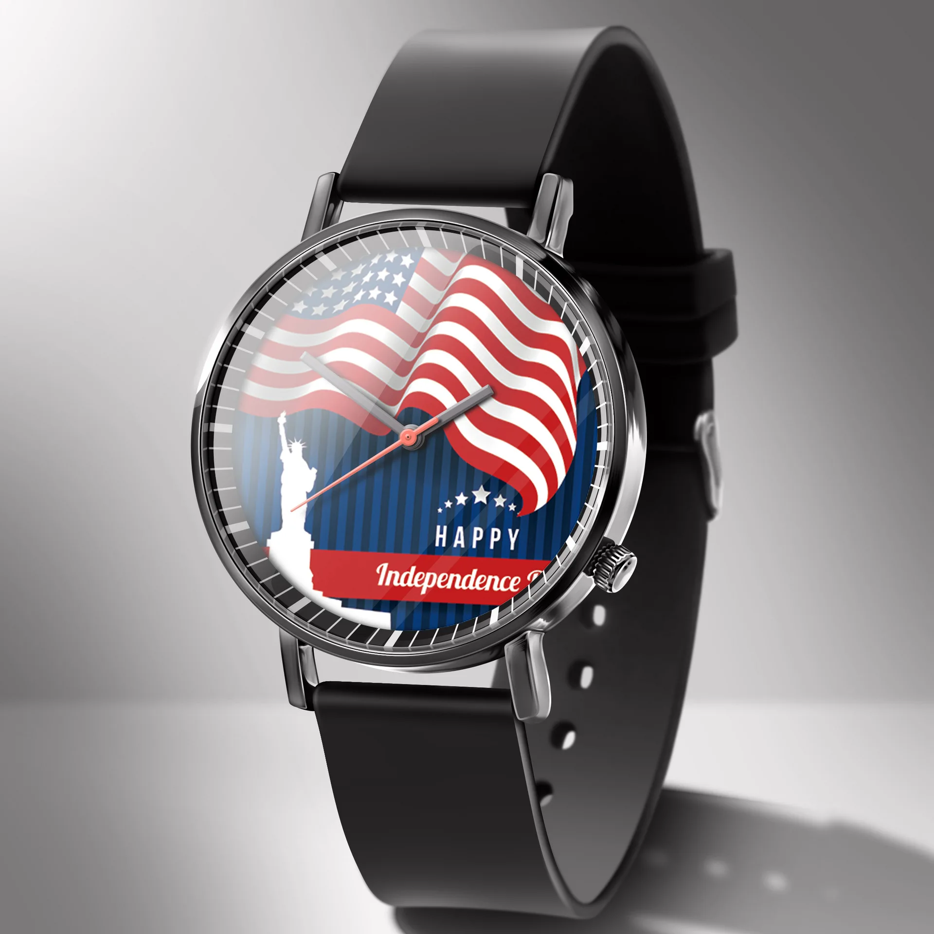 Happy independence day watch High Factory OEM Hot Waterproof Quality Top Brand Luxury Fashion Luminous mens Quartz Watches