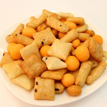Colorful Mix Snacks Chinese Snacks Good Taste Hot Sale Crispy Rice Crackers