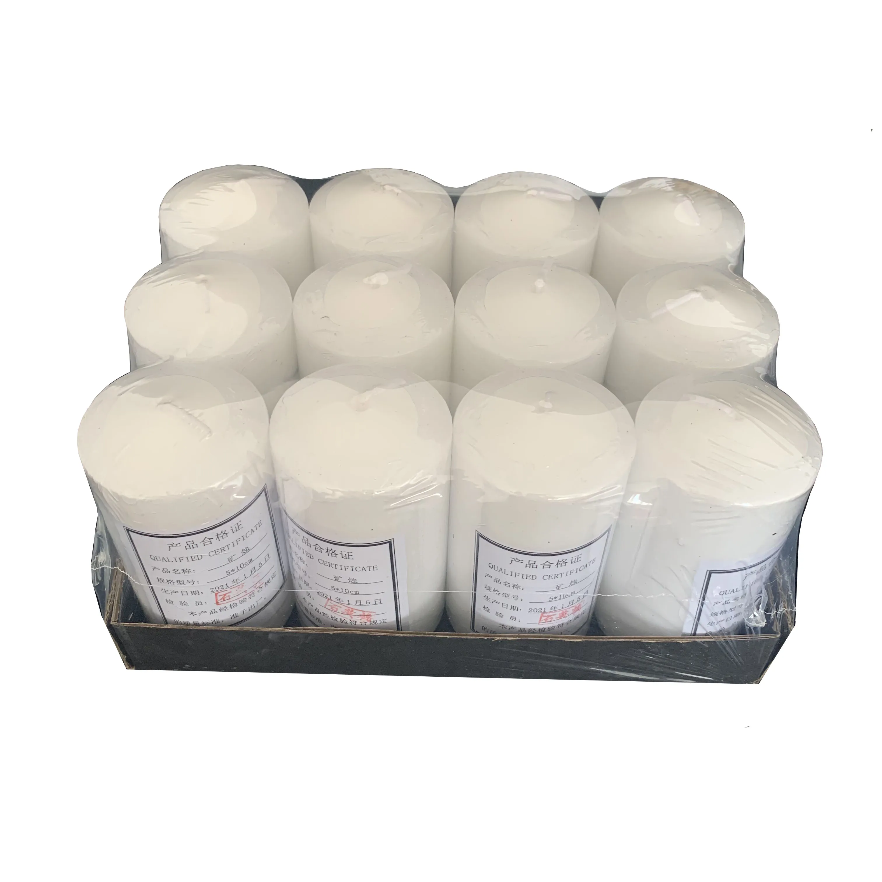 White unscented paraffin stick votive candle wax pink orange pillar candle long burning in bulk