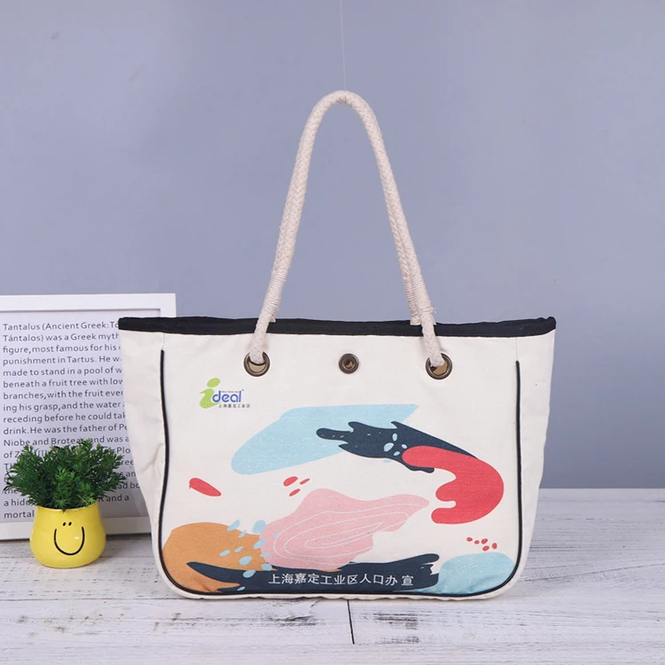Organic Eco Beach Bag Big Size Paint By Number Canvas Tot Peronalised Cotton Bags Plastic For Crochet Diy Kit Set