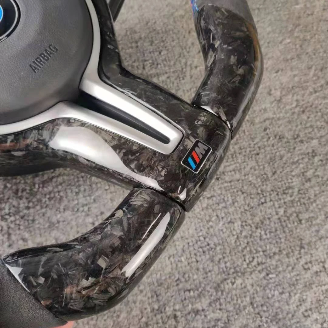 Forged Carbon Fiber LED Steering Wheel Assembly Upgrade To M Performance With M3 M5 M6 M8 F10 F90 F06 F12 F13 F91 F92 F93 F11