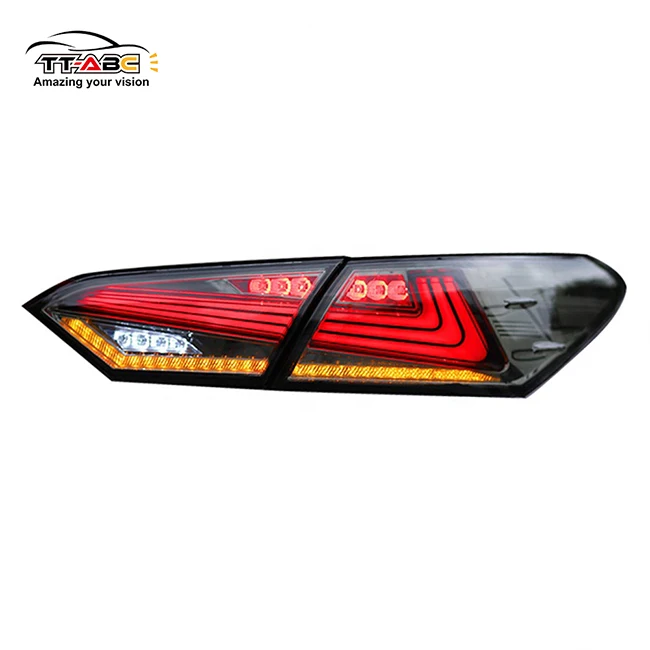TT-ABC Factory Price LED Smoked Dynamic Turn Signal Reverse DRL Lights Tail For Toyota Camry