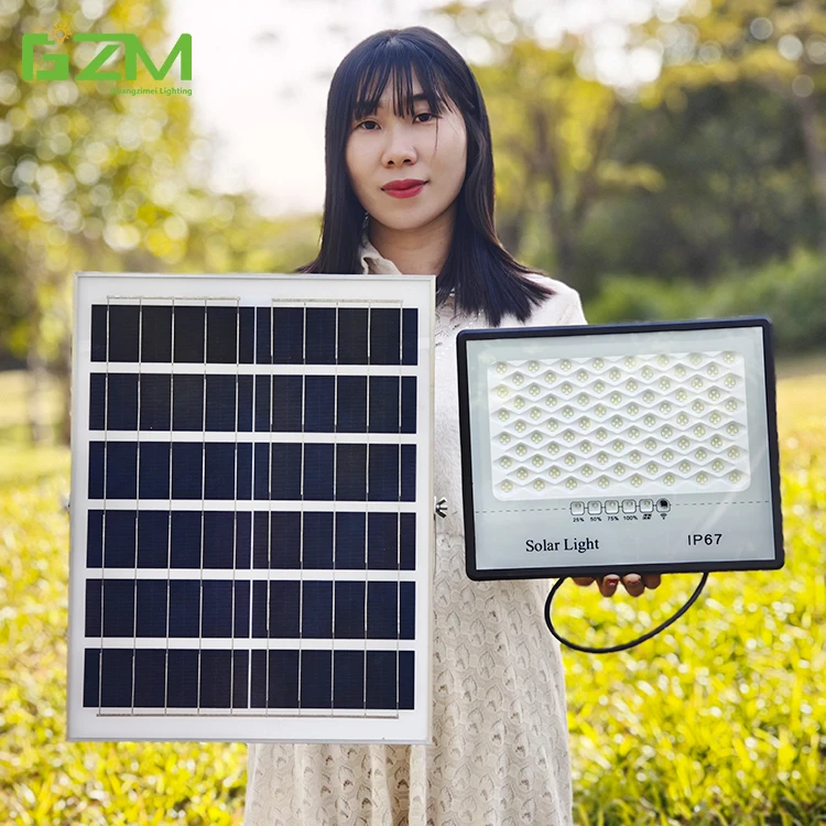 Energy-Efficient Outdoor Stadium Garden Lighting Ip67 Waterproof 50w 100w 200w 300w 400w 500w Remote Control Solar Flood Light