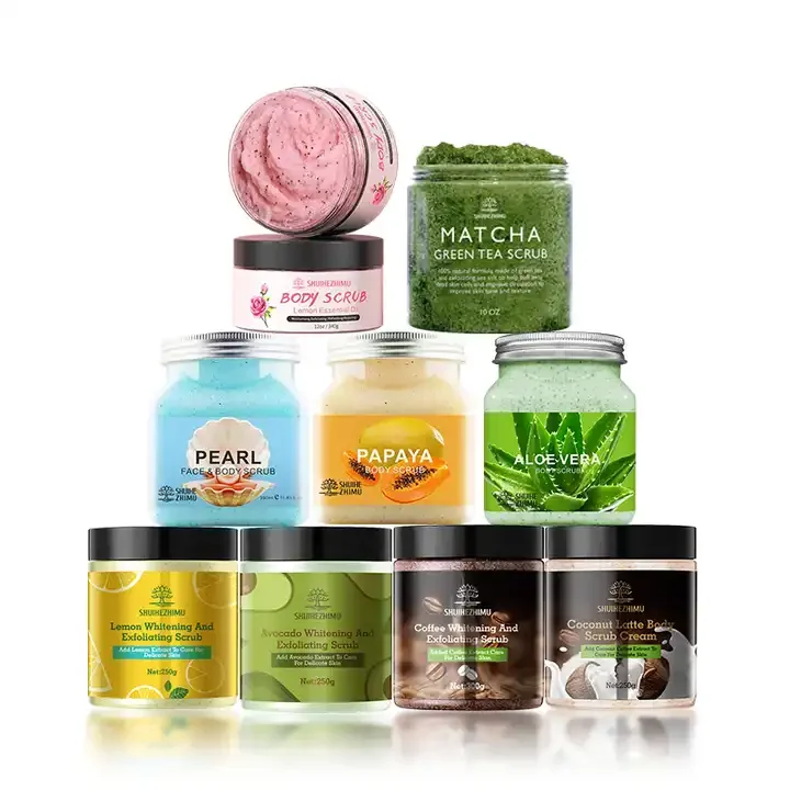 Face Body Brightening Organic Green Tea Vitamin C Exfoliating Private Label Bodyscrub Coffee Scrub