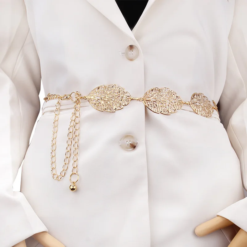 RW 2025 Fashion Multilayer Metal Waist Chain Dress Belts Summer Beach Jewelry Belly Body Chain for Women Girls