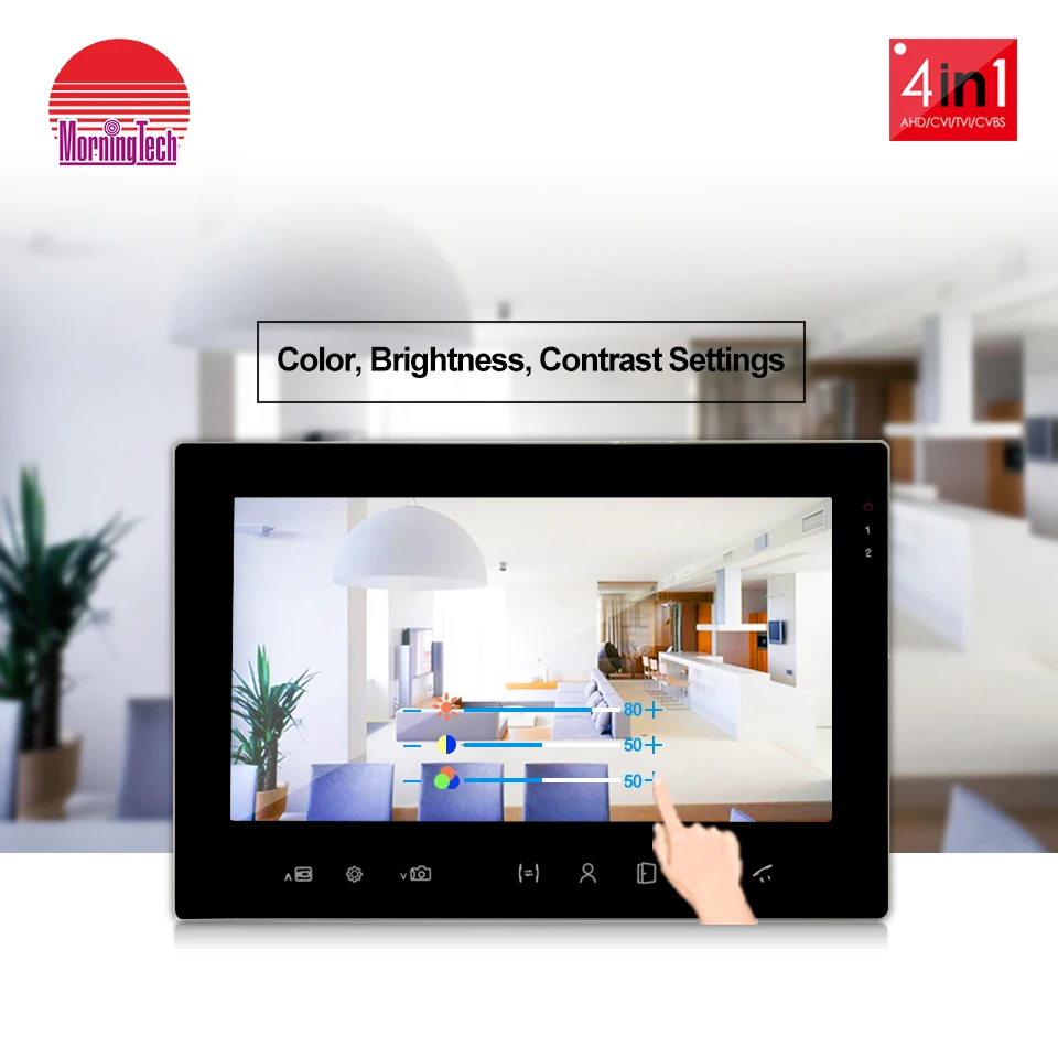 commax video door phone 7inch color AHD door bell with cmos 1.3MP camera