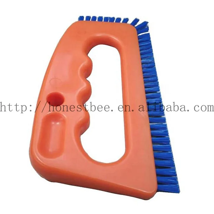 Ceramic Tile Brush Durable Hard Scrubbing Grout Cleaner Brush PP Handle Nylon Bristles Cleaning Brush for Tiles Floors Bathroom
