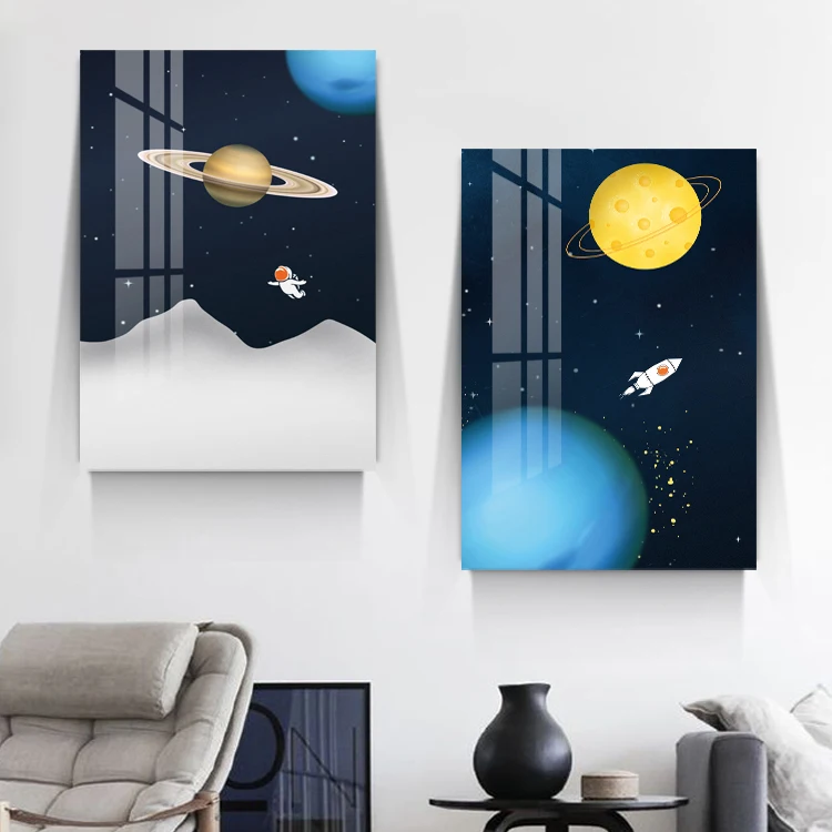 yiwu triptych space combination wall hanging photo frames for wall decoration