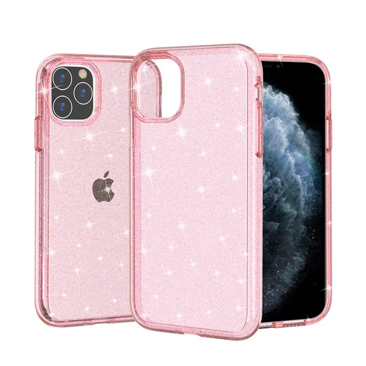 For iPhone 14 Regular Bling Crystal Clear Hybrid Mobile Shockproof Cell Phone Case for iPhone 15 Pro Case Clear Frame Armor Case
