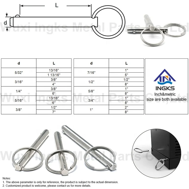 Professional Supplier Steel Stainless Steel Fishing Gear Cylindrical Body Detent Ball Lock Pin
