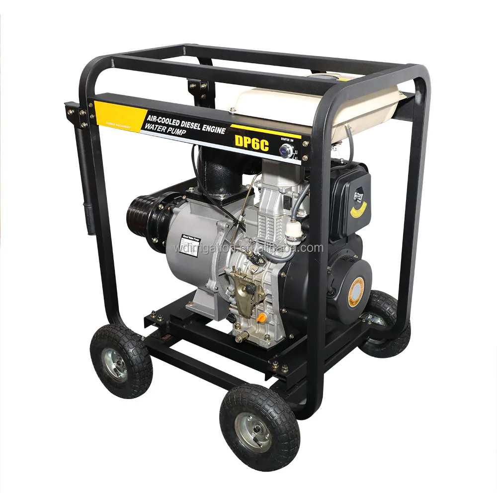 6 Inch Movable Big Size Flood Controling Diesel Water Pump