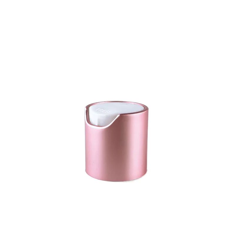 stock aluminum disc top cap for bottle rose gold colour 24/410