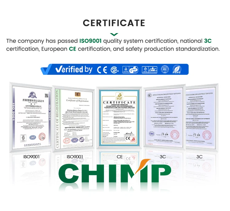 CHIMP QT Series 0.5Hp 0.37Kw Domestic Automatic Booster Self Priming Centrifugal Pump Vortex Water Pumps