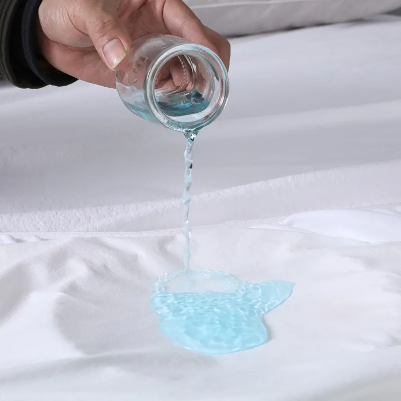 Wholesale Fitted Style Bed Bug Proof Waterproof Mattress Protector Plain Skirt Cotton Peace