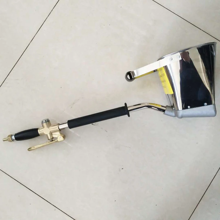 Cement Mortar Sand Blasting Spray Gun holdheld Paint spraying machine  stainless steel Bucket type mortar ejector