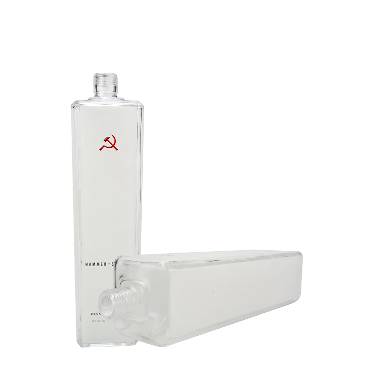 
Best Quality Design Exquisite Emboss Glass Bottle Vodka with Logo 