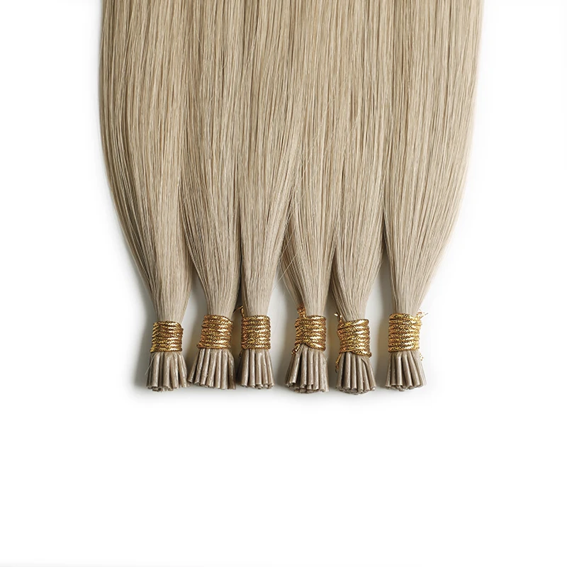 Stable Quality Itips Russian Human Hair Extensions Wavy Hair Cuticle Intact