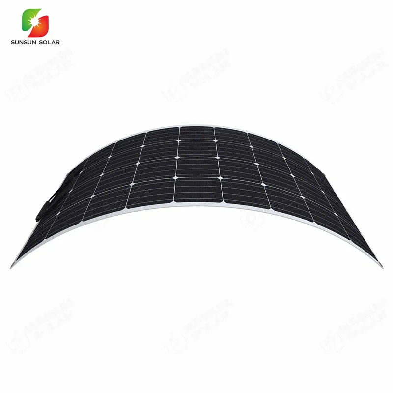 SUNSUN High efficiency 180W 18V ETFE monocrystalline cell semi flexible pv solar panel etfe solar panel