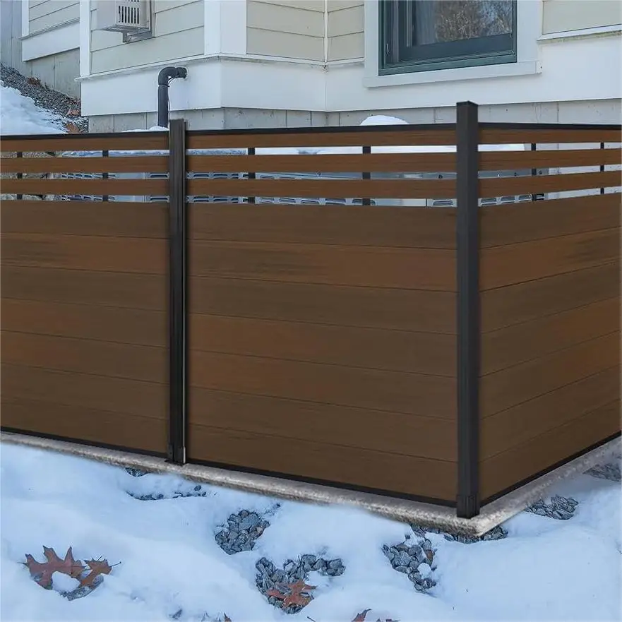 ETA  Best Quality Easy Installing Anti Rotten Frontyard Outdoor Garden Wpc Composite Fence Panel Privacy Fence Panels