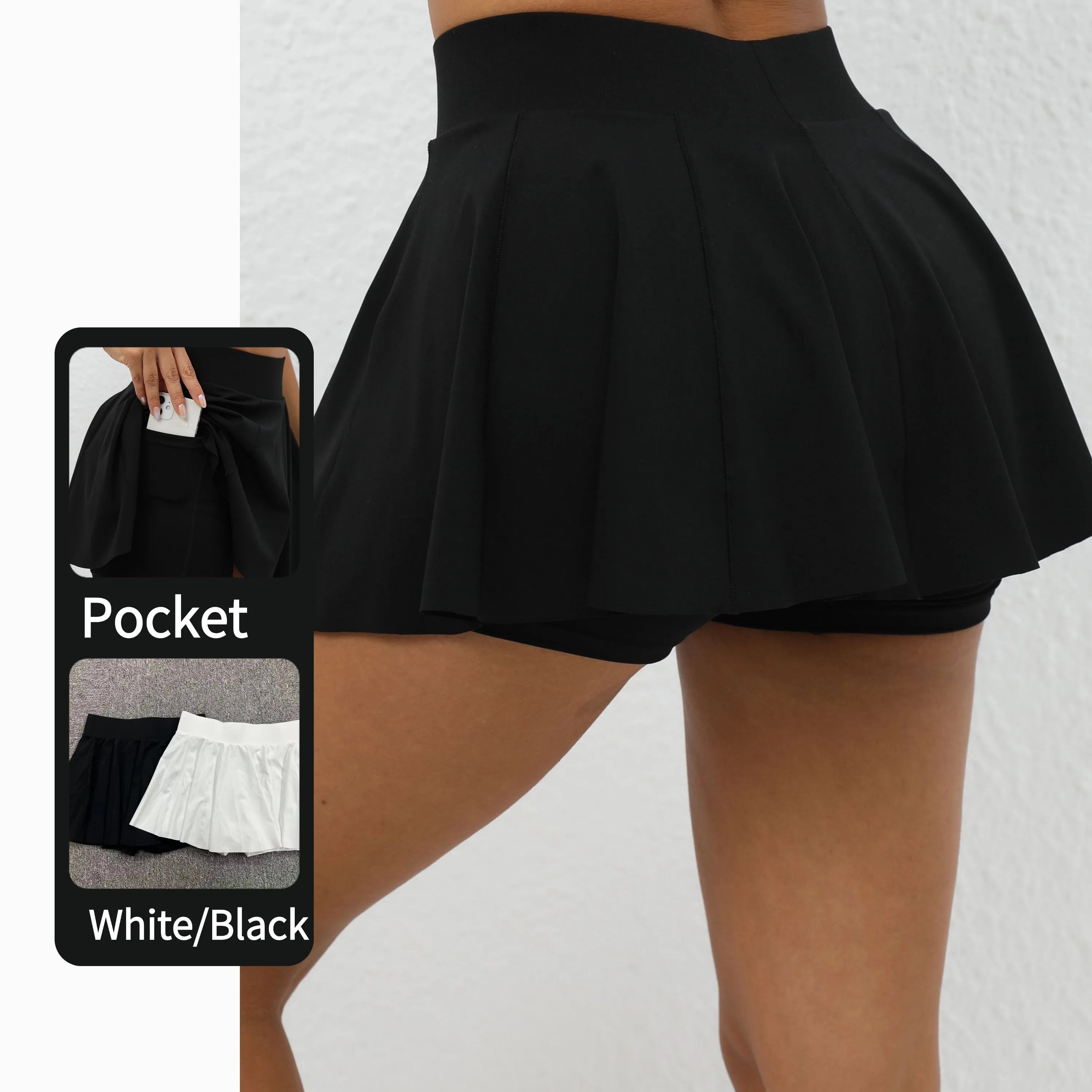 Custom Logo Shorts Skirt With Pockets Gym Fitness Wear Running Workout Sports Pant Skirt Women Tennis Skirts For Girls