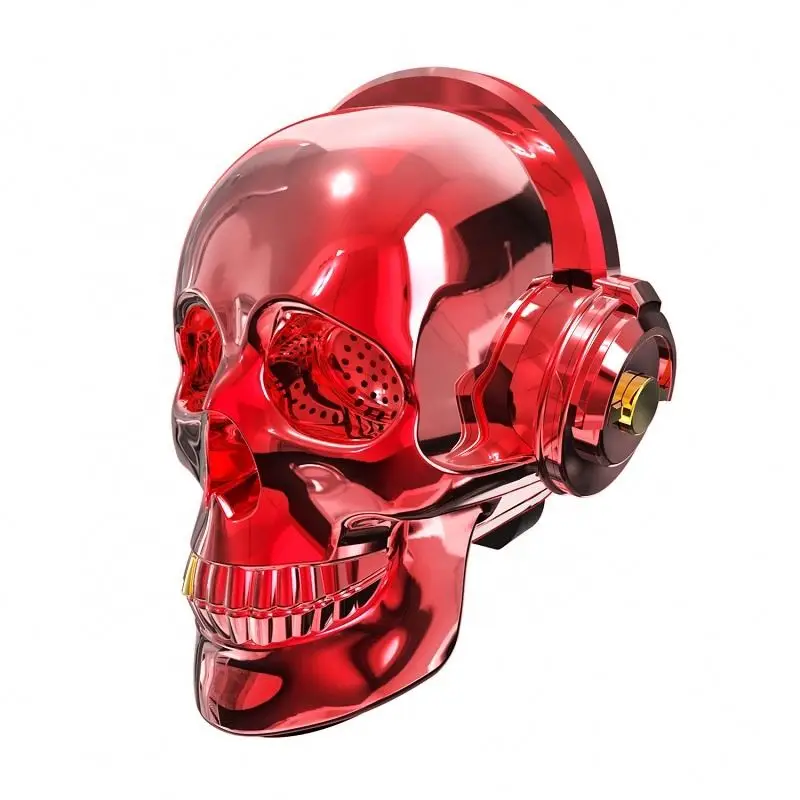 OneDer V7 Skull Portable Blue tooth Wireless Speaker Creative Gift with Handsfree Mic FM