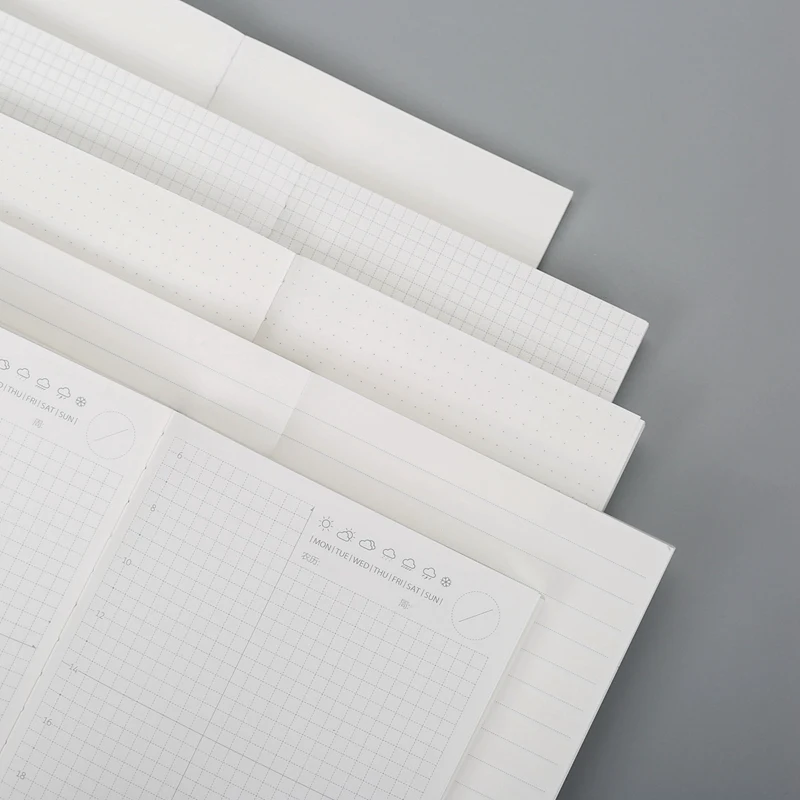 A6 Notebook Filler Paper Planner Refills 130 Sheets Grid Blank Lined Dotted Pages Inner Pages Agenda Journal Notebook