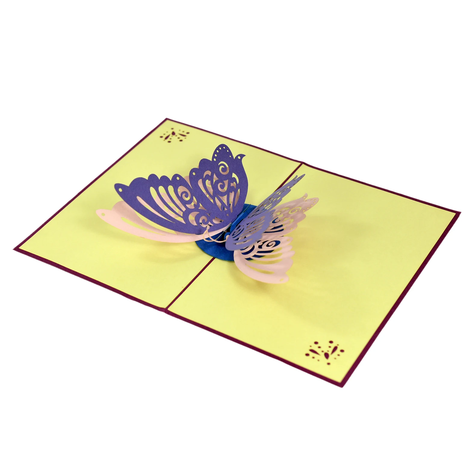 Best Seller 2022 Custom Design thank-you card or Invitation 3D Popup Cards Paper with Butterfly from Vietnam HMG Supplier