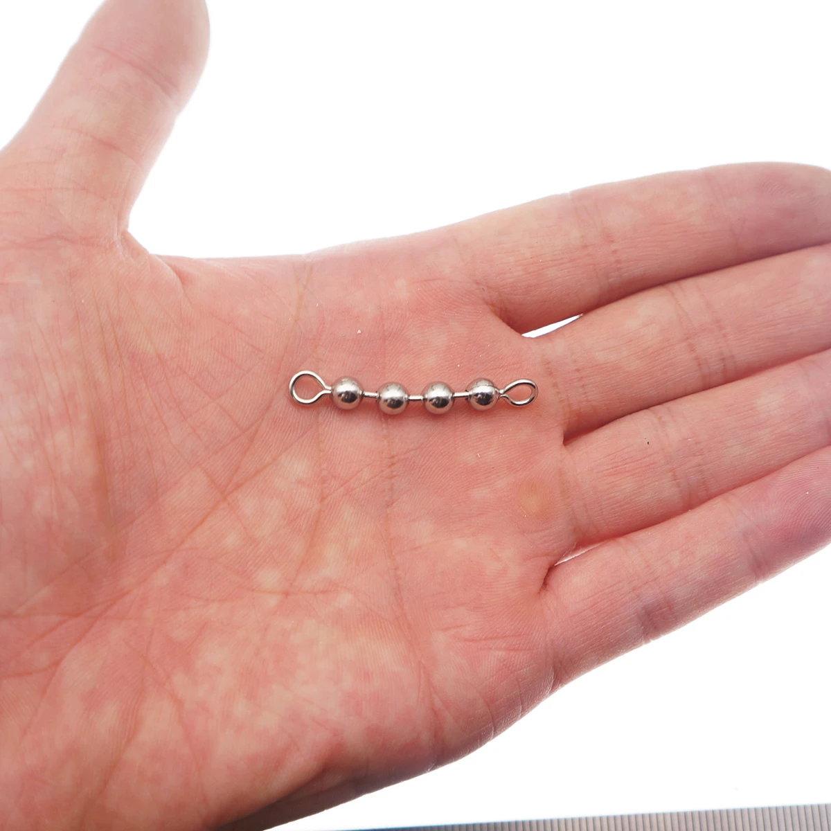 Fishing Bead Chain Swivels Catfish Stainless Steel Fishing Balls Chain Swivels Catfish Tackle Catfishing Equipment Rig