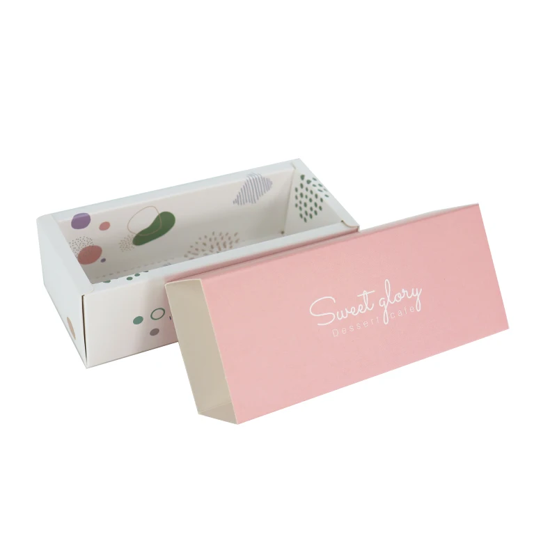Custom Fold Drawer Macaroon Macaron Box White Luxury Biscuit Macaron Gift Paper Box Packaging