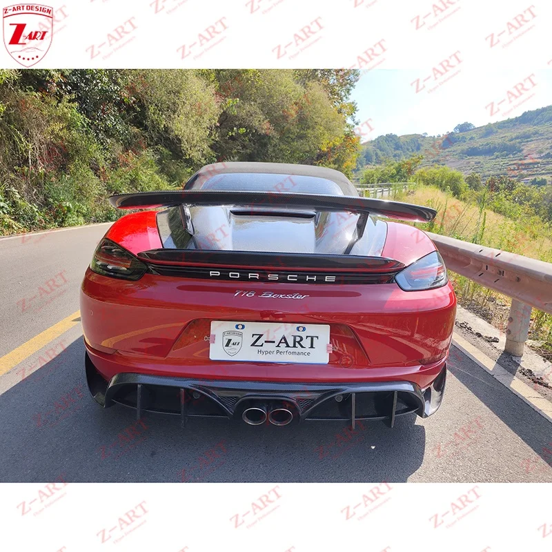 Z-ART 2016-2020 Style 718 GTS Aerokit For Porsche 718 Boxster Carbon Fiber Tuning Kit For Porsche 718 Cayman Wind Spoiler Kit