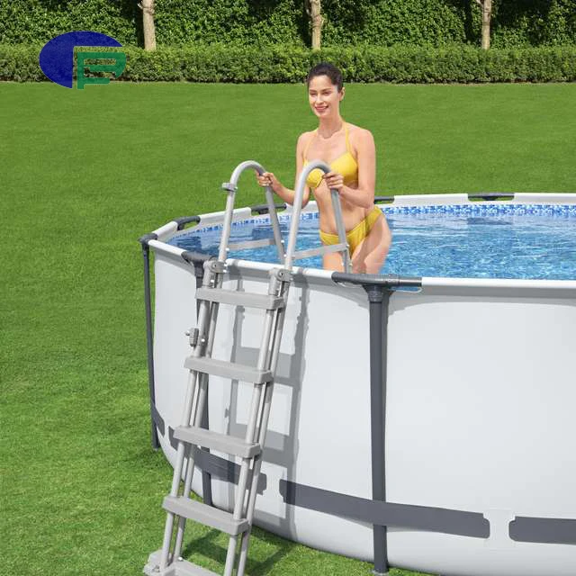 Portable Outdoor Swimming Pool 4.27 m x 1.22 m Steel Above Ground Swimming Pool Set With Ladder