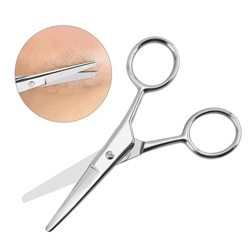 Multifunction Stainless Steel Eyebrow Scissors Hairdressing scissors  for Moustache or Eyebrow