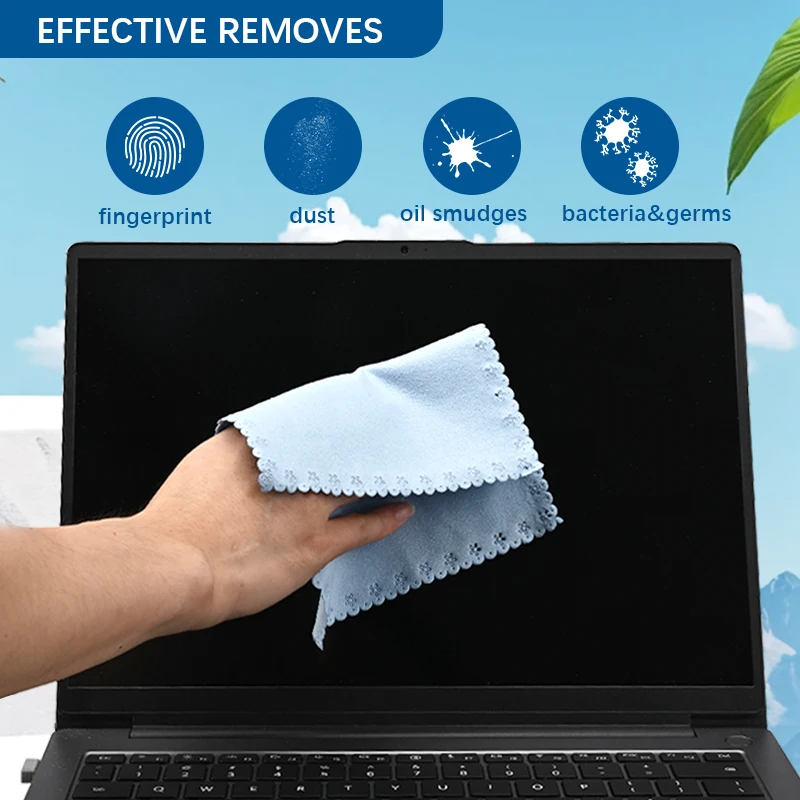 Wholesale Eyeglasses Screen Cleaner Custom Logo Microfiber Eyewear Glasses Wipes Optical Lens Cleaning Cloth