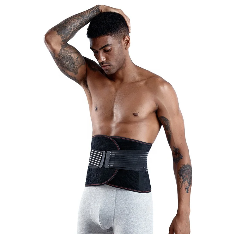 
Hot Sale Adjustable Breathable Slimming Waist Support Belt for Men Fitness Trainer Belt 