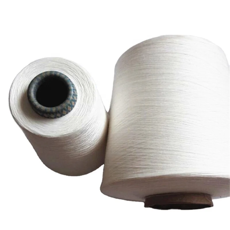 Good quality core spun yarn TC 80/20 65/35 CVC 50/50 Yarn Count 30s white polyester can be customized