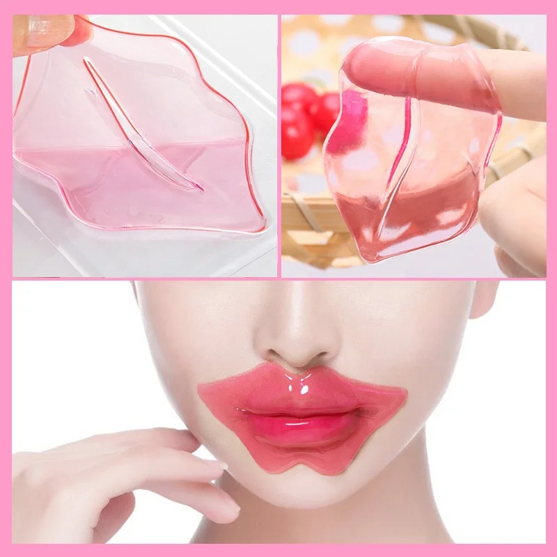 Private Label Pink 24K Gold Hydrating Lip Patch Collagen Lipmask Plump Lip Sleeping Mask