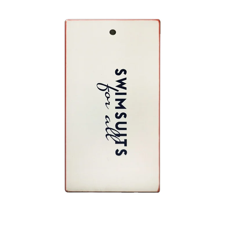 Custom Shape Luxury Laser Hanging Label Swing Paper Hang Tag Hangtag For Clothing Garment