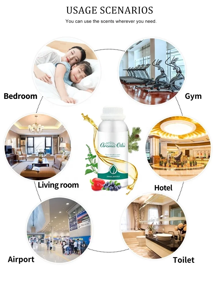 Factory Supply Luxury 500ml Aroma Scent Oil Norweign Forest Essential Oil For Air Freshener Plug In Fragrance Diffuser