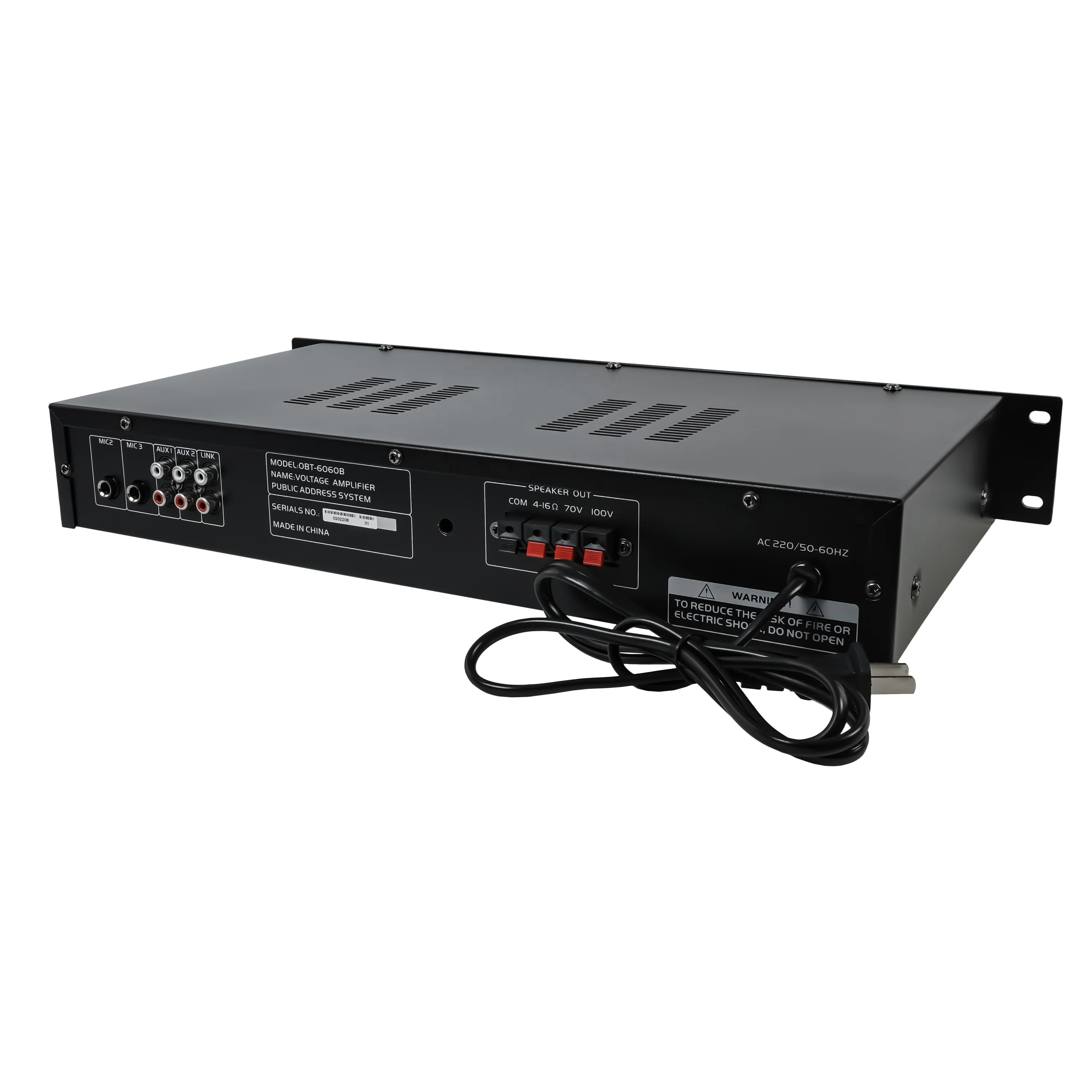 OBT-6060B High 1.5u High Grade Aluminum Plate Power Amplifier 60w High Power Public Broadcasting System Power Amplifier