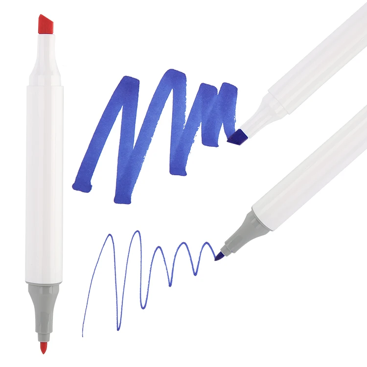 36 Colors Set Double Ended 1mm Round 4mm Chisel Tip Brush Dry Erase Alcohol Art Paint Marker Pen