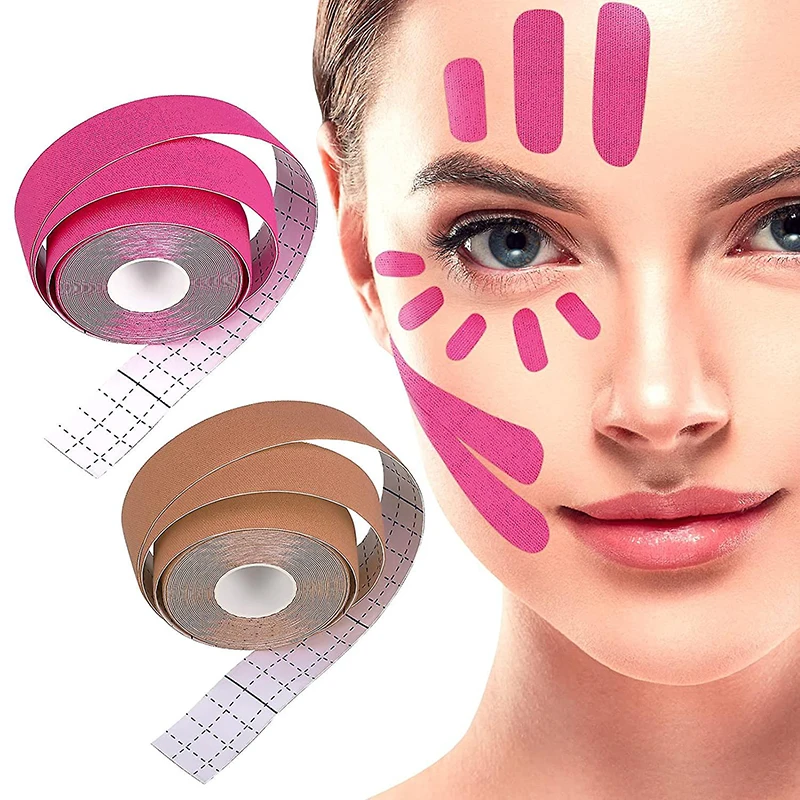 Wholesale Premium Sports Tape 2.5cm 10cm 15cm Light Pink Custom Facial Kinesiology Tape for Face with Print Logo