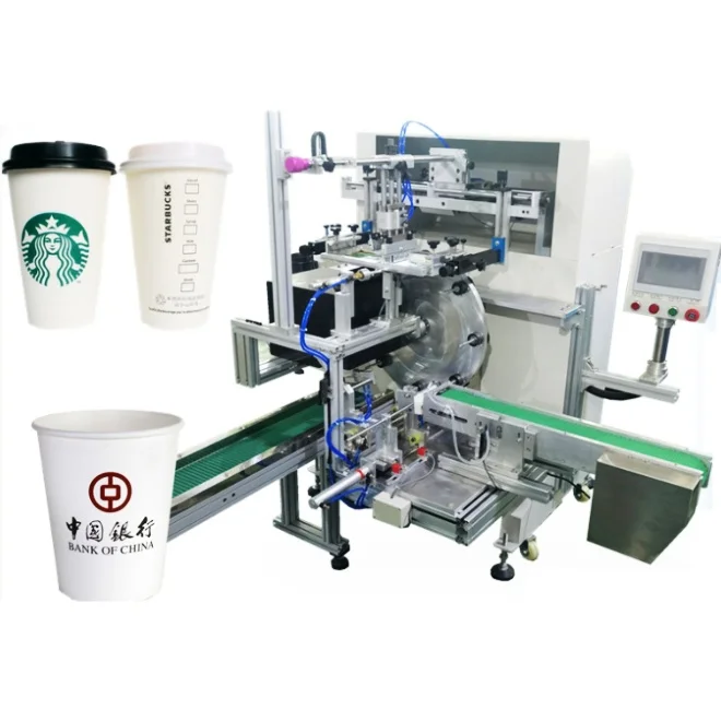 Highly Efficient Automatic Screen Printing Machine for Cup Logo Printing Machine Cup Printer