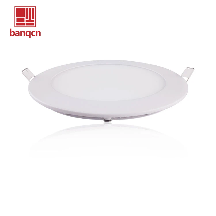 Banqcn 2024 High Lumen LED Panel Light Aluminum Slim Downlight 12W Recessed LED Light AC Power Supply Warm White Emission
