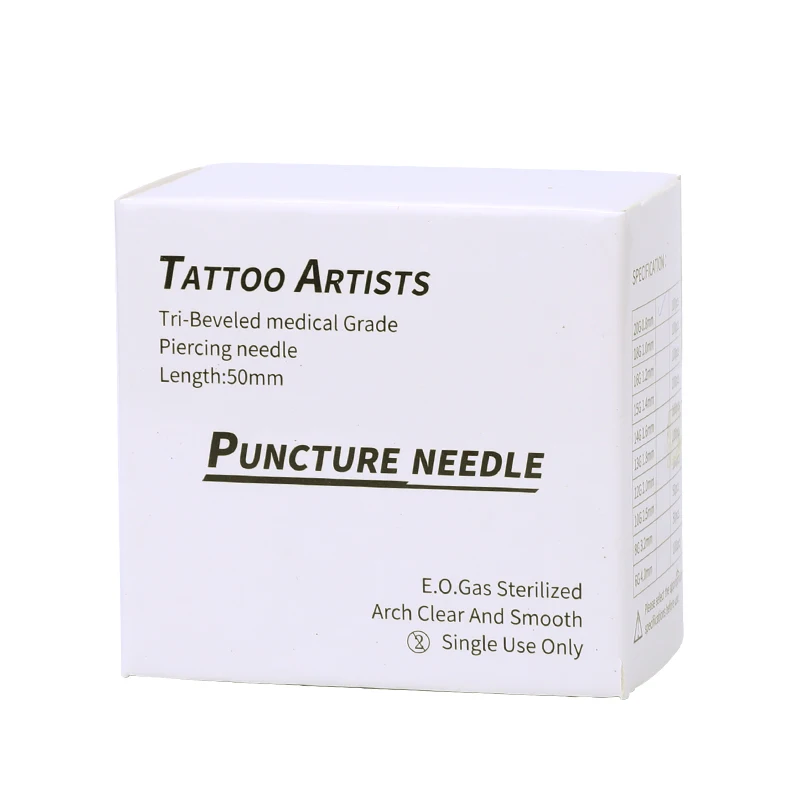 Custom Boxes Individual Package Piercing Tools Disposable Tattoo Piercing Needles for Piercing Puncture