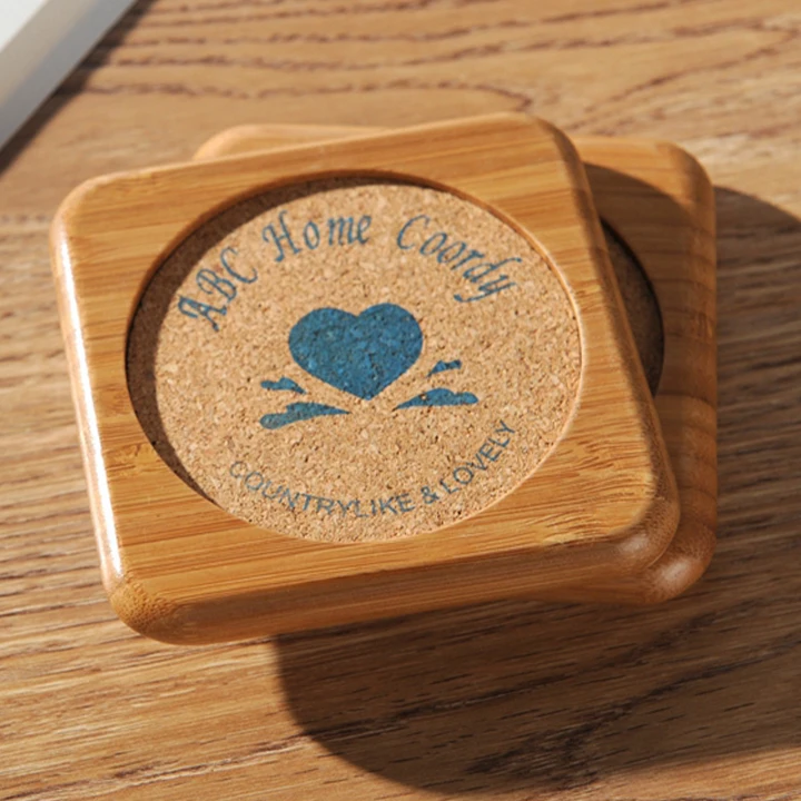 Custom Coffee Blank Pallet Cup Mat Custom Sublimation Coasters For Drink Square Bamboo Wood Coaster