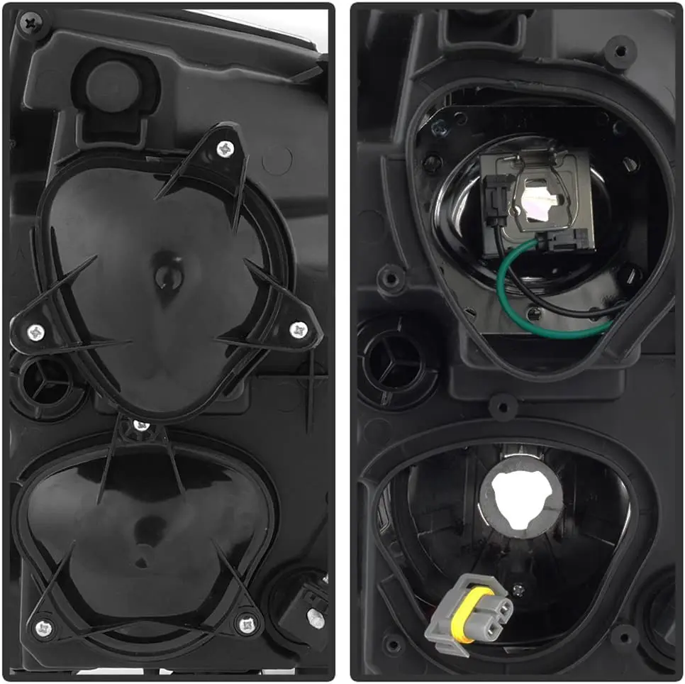 Halogen Projector Headlight Headlamp For Cadillac CTS 2008-2014 Exc V 2009 Clear Lens Chrome bezel Head Lamp GM2502309 22783446