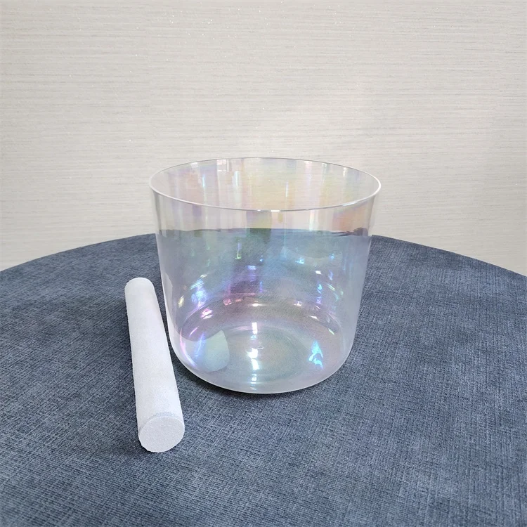 Seven Color Clear Cosmic Light Chakra Alchemy Crystal Singing Bowls For Meditation Sound Healing