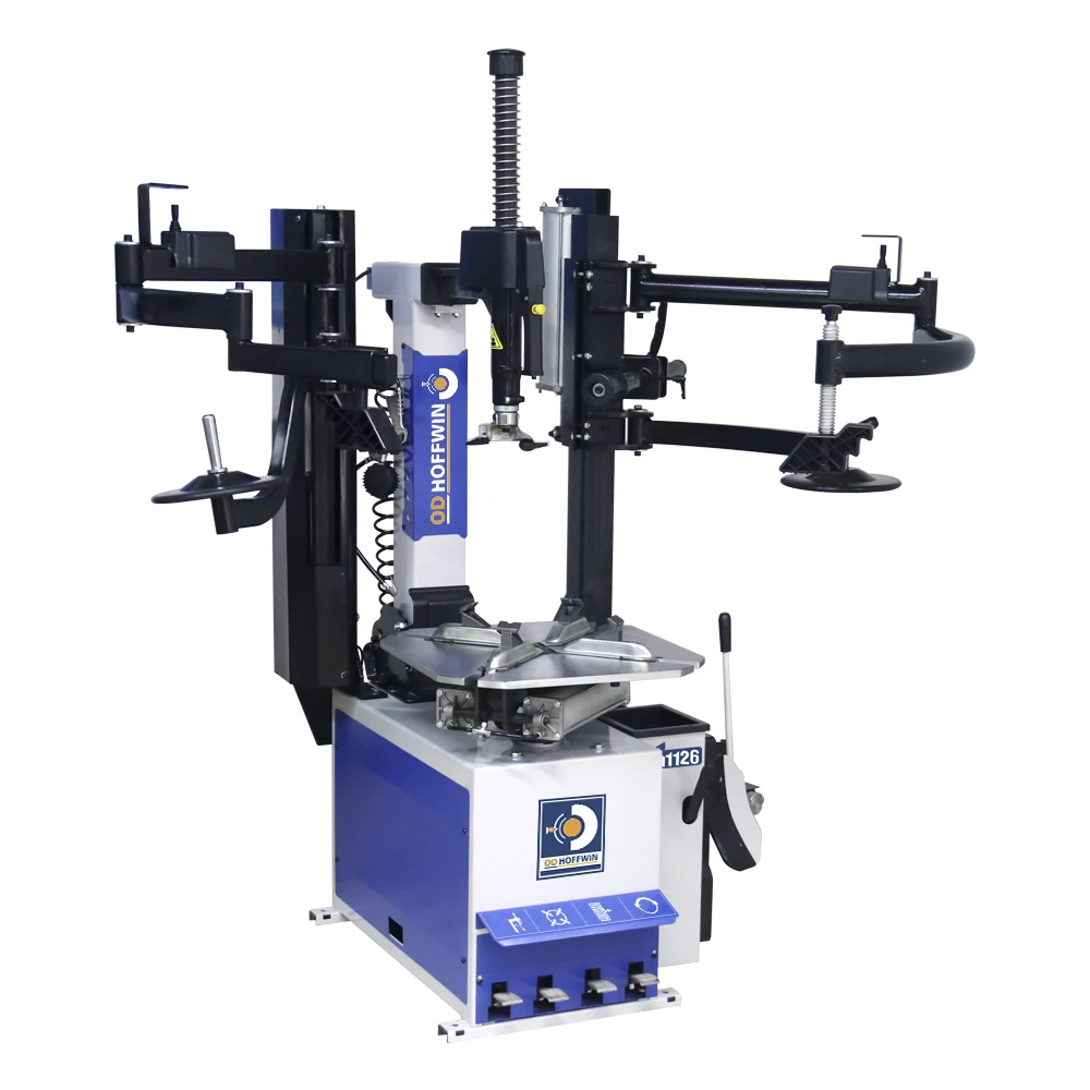 Od-Hoffwin 10'-24' rim clamping range Automatic Tilt Backing two helper arms Car Tyre Changer machine S1126
